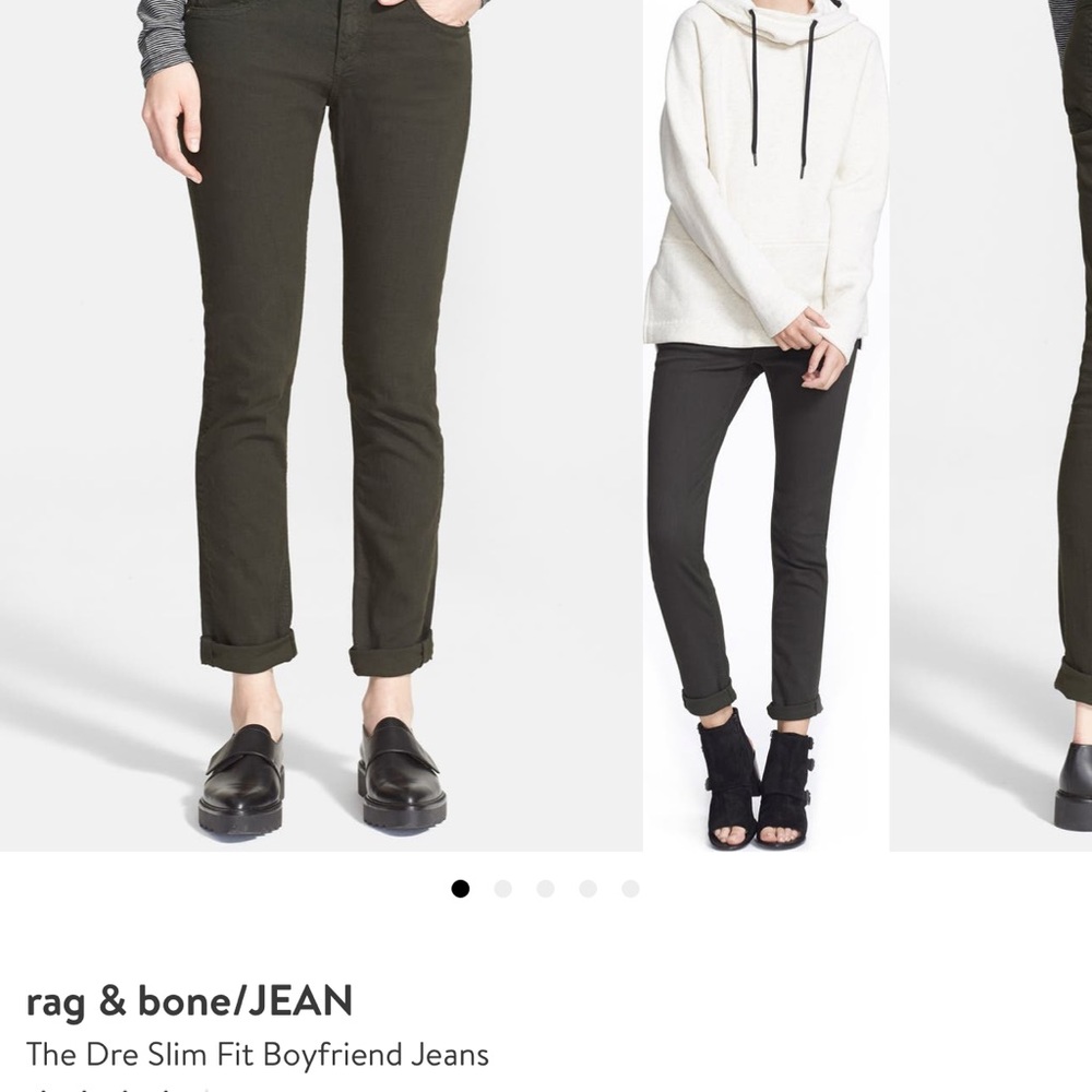 Rag and bone olive jeans Dre